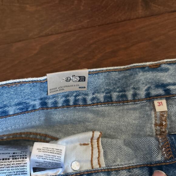 NWT Levi's Icon Maxi Skirt Side Slit Raw Hem Light Wash Denim Blue Women's Sz 3 - Picture 7 of 10